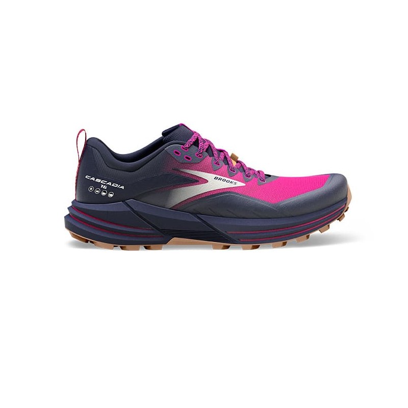Chaussure de trail pour femme BROOKS cascadia 16 w 425 PEACOAT PINK BIS