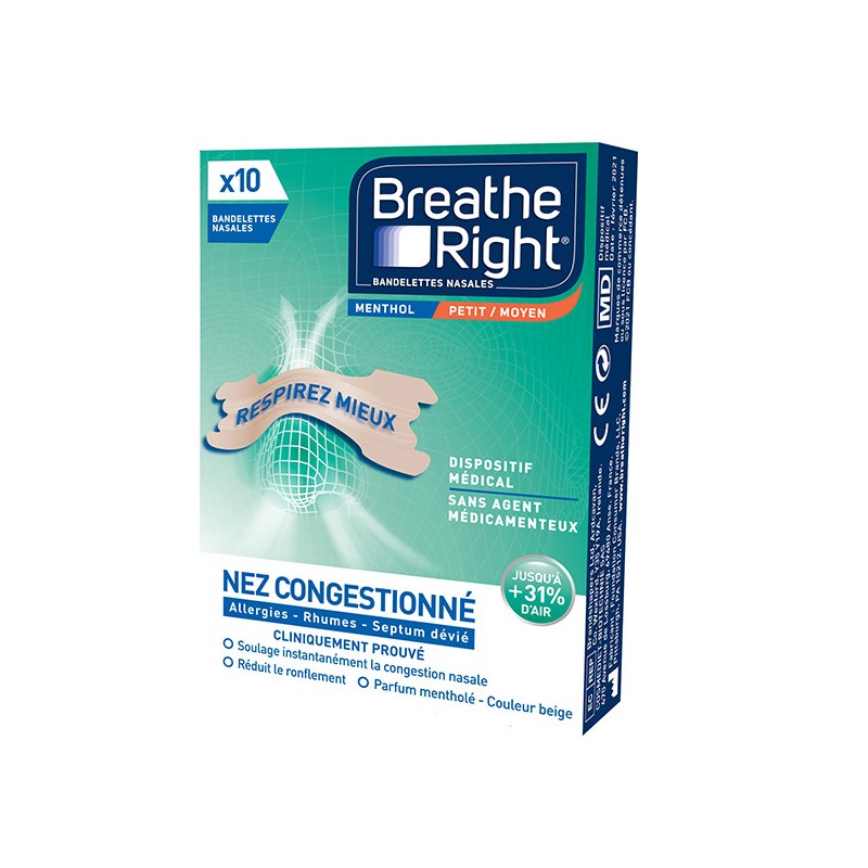 Bandelettes Nasales Menthol M Bandelettes Nasales Menthol M