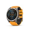 Montre GPS connectée Garmin Fenix 8 AMOLED Sapphire - 51mm - Titane Oange Néon