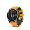 Montre GPS connectée Garmin Fenix 8 AMOLED Sapphire - 47mm - Titane Oange Néon
