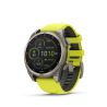 Montre GPS connectée Garmin Fenix 8 Solar Sapphire - 47mm - Graphite Jaune Néon