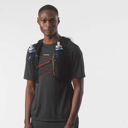 Veste d'hydratation de running ADV SKIN 12 RACE FLAG Unisexe - Blanc / Noir