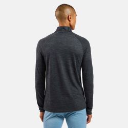 Bl Top Turtle Neck L/s Half Zi