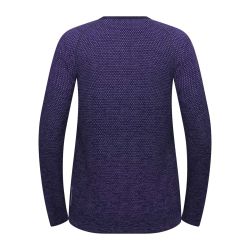 T-shirt de running Femme sans coutures à manches longues Essentials - Eclipse Chiné