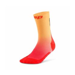 Chaussettes de compression Run Edt Gradient Mid cut 5.0 - Red / Marigold Fade