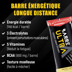 Barre Ultra Fraise Myrtille - Barre énergétique pour la longue distance - 4 barres de 40g