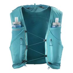 Veste d'hydratation running ADV Skin 12 Turquoise + flasks