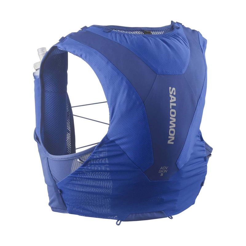 Veste d'hydratation running ADV Skin 5 Nautical Blue + flasks