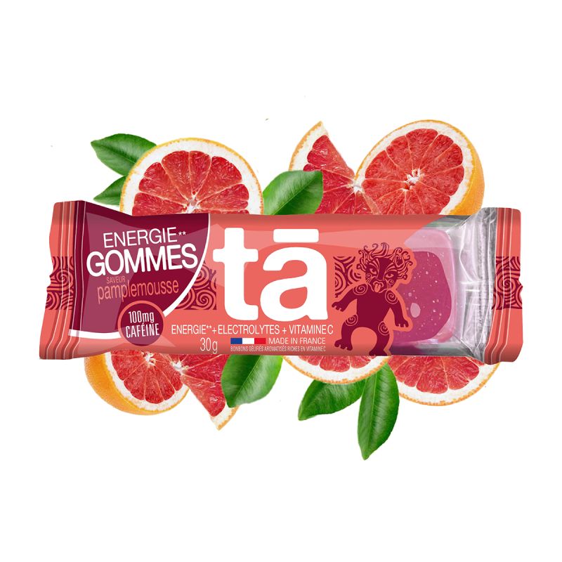 Gommes énergétiques - Pamplemousse + Caféine - 30g