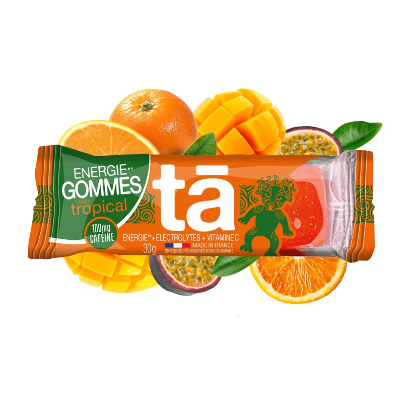 Gommes énergétiques - Tropical + Caféine - 30g