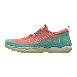 Wave Daichi 9 - Chaussures Trail Femme - Fresh Salmon / White / Sharp Green