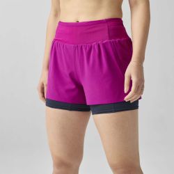 High Point 3" 2-in-1 Short 2.0 pour femme - Fuchsia / Blue
