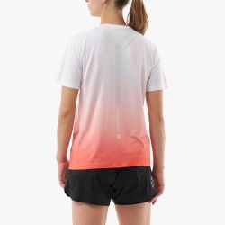 T-shirt Performance Femme - Fluo Red / White