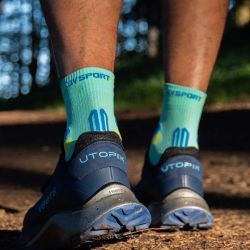 Chaussettes TRAIL ULTRA MID - Turquoise / Bleu