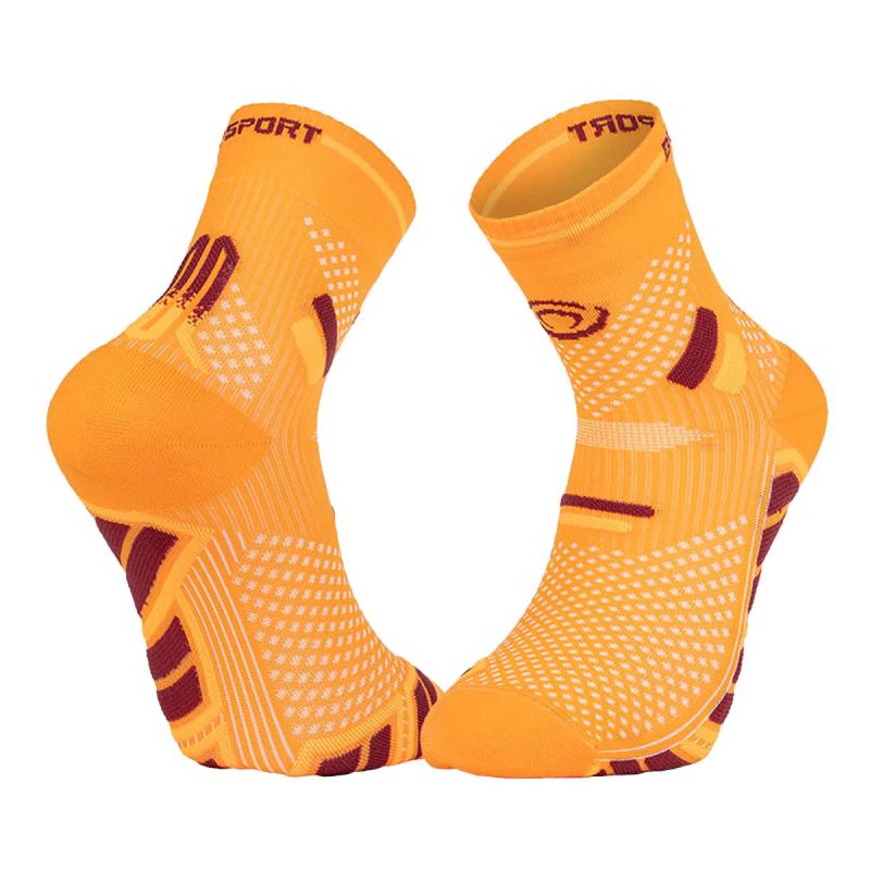 Chaussettes TRAIL ULTRA MID - Orange / Bordeaux Chaussettes TRAIL ULTRA MID - Orange / Bordeaux