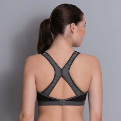 Soutien-gorge de sport dos nageur Dynamix Star - Soutien extrême - Anthracite