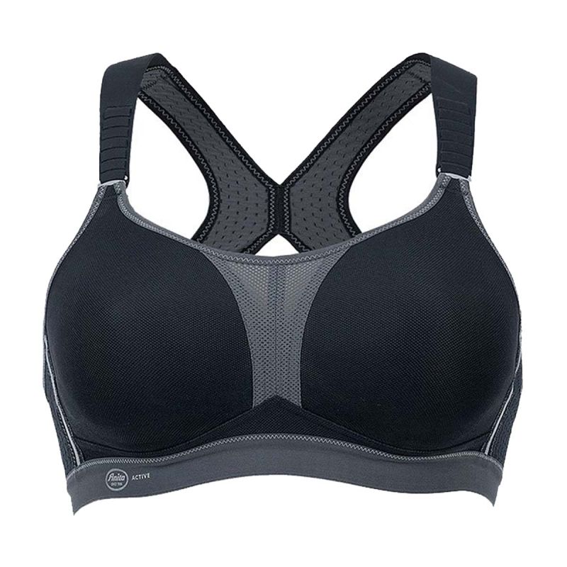 Soutien-gorge de sport dos nageur Dynamix Star - Soutien extrême - Anthracite