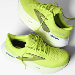 Glycerin Max - Chaussure de Course sur Route Homme - Lime / Navy Peony / White