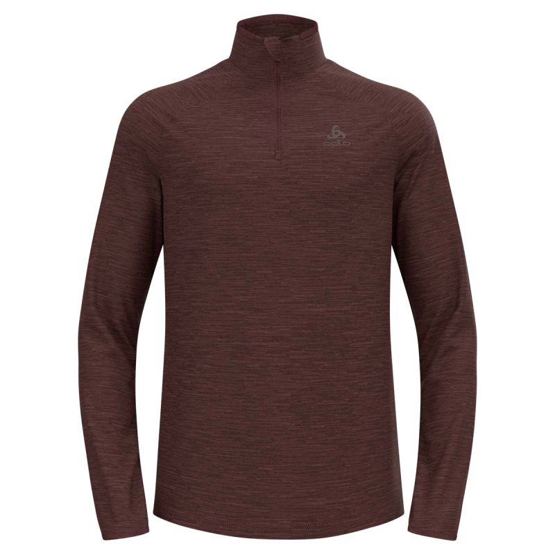 Pull à manches longues et col zippé Essentials pour homme - Fudge Melange Pull à manches longues et col zippé Essentials pour homme - Fudge Melange