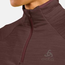 Pull à manches longues et col zippé Essentials pour homme - Fudge Melange