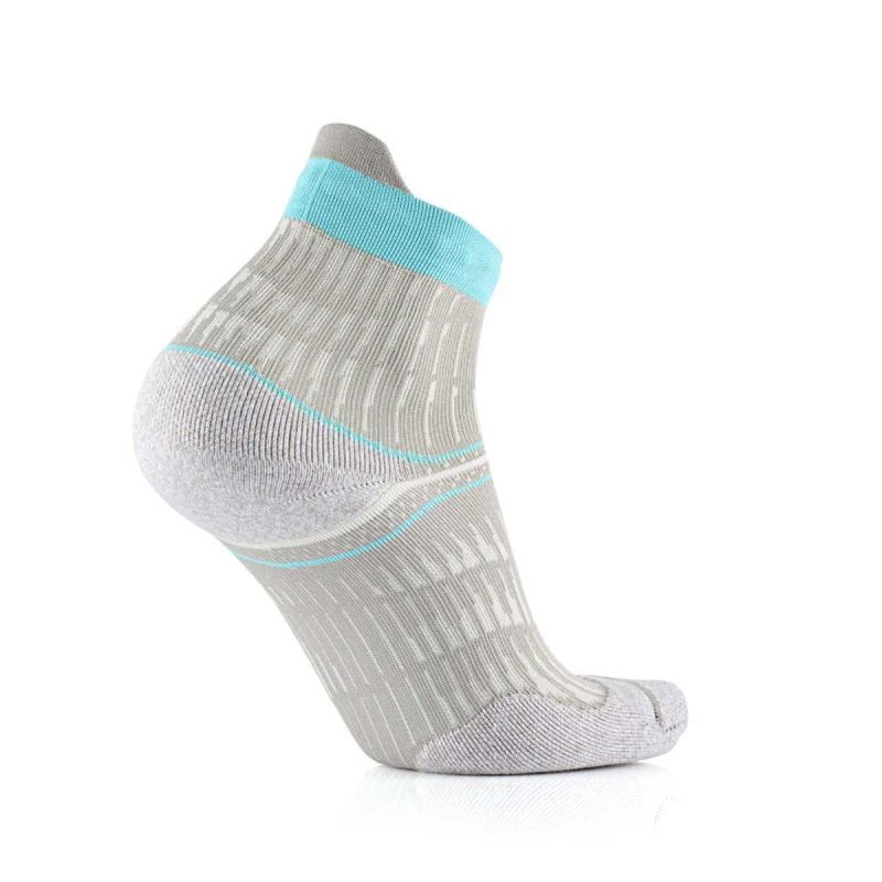 Chaussettes Run Anatomic Comfort Femme - Gris Clair / Turquoise Chaussettes Run Anatomic Comfort Femme - Gris Clair / Turquoise
