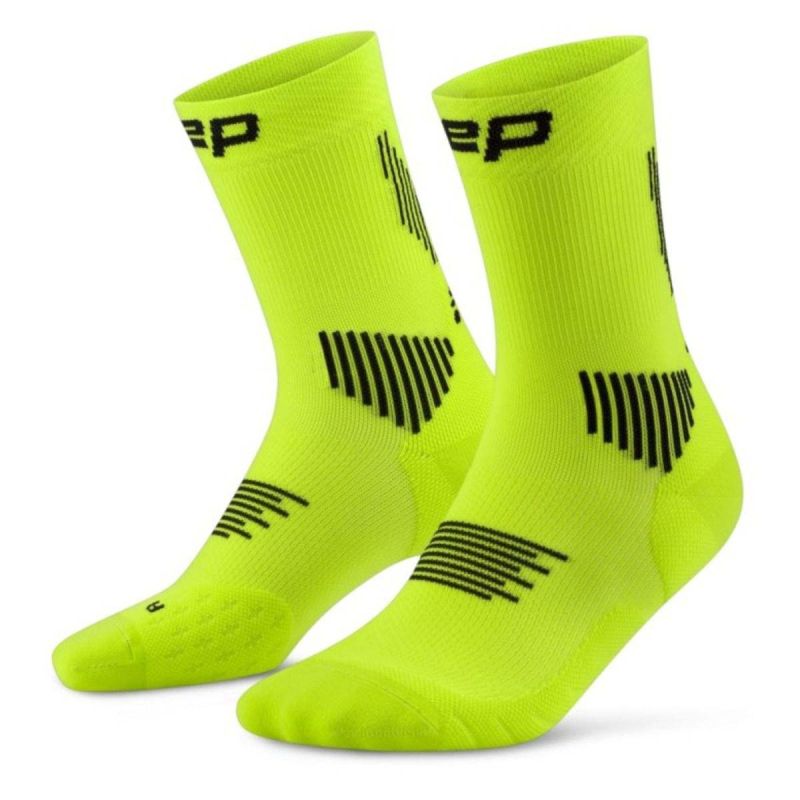 Chaussettes de Compression Run Mid Cut 5.0 pour homme - Lime / Black