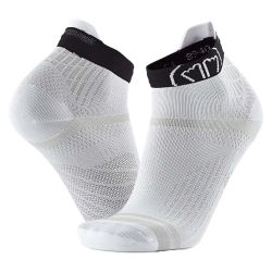 Chaussettes de course à pied Run Feel - Blanc / Noir