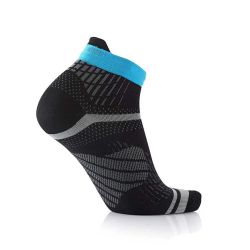 Chaussettes de course à pied Run Feel - Noir / Turquoise