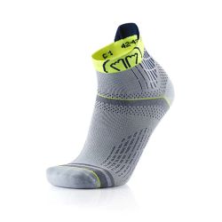 Chaussettes de course à pied Run Feel - Gris / Jaune