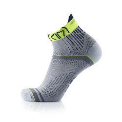 Chaussettes de course à pied Run Feel - Gris / Jaune