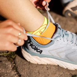 Chaussettes de course à pied Run Feel - Mangue / Jaune