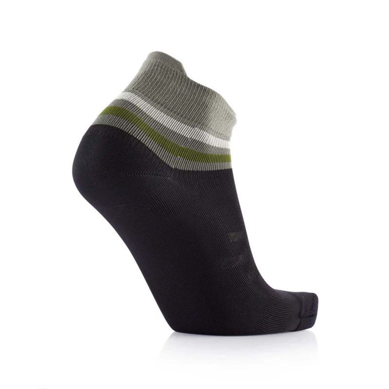 Chaussettes de course à pied Run Anatomic Light Ankle - Noir / Gris Foncé
