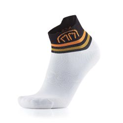 Chaussettes de course à pied Run Anatomic Light Ankle - Blanc / Noir