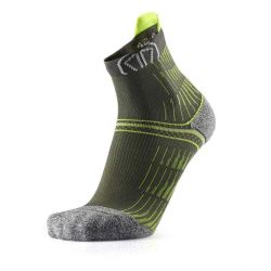 Chaussettes de course à pied Run Anatomic Comfort Ankle - Gris / Jaune