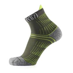 Chaussettes de course à pied Run Anatomic Comfort Ankle - Gris / Jaune