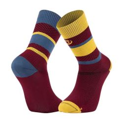 Chaussettes de running Light Run basses - Ibiza Bordeaux / Jaune