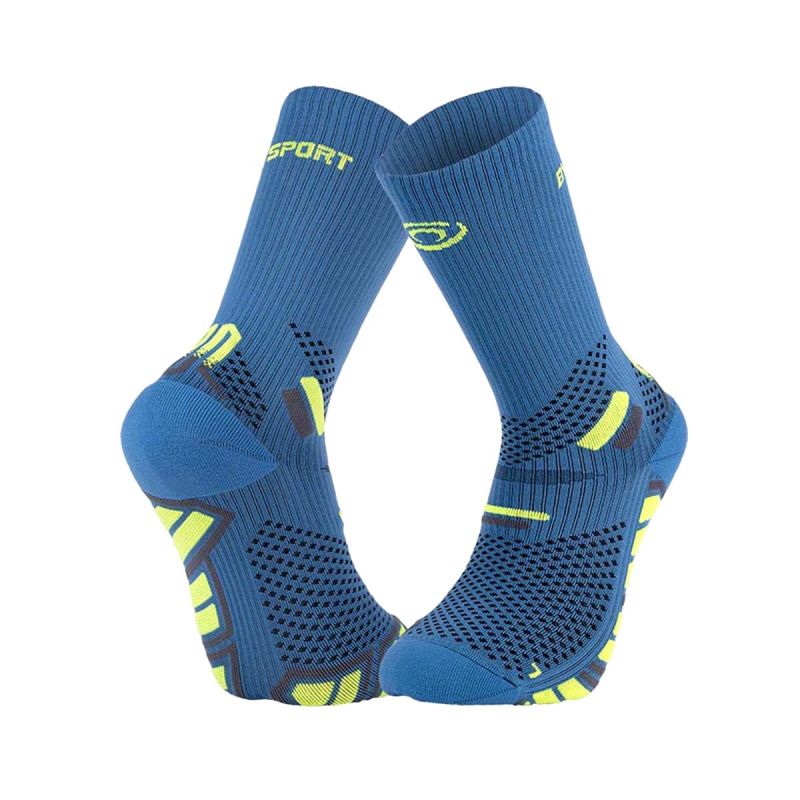 Chaussettes de running Trail Ultra High - Bleu / Jaune Chaussettes de running Trail Ultra High - Bleu / Jaune
