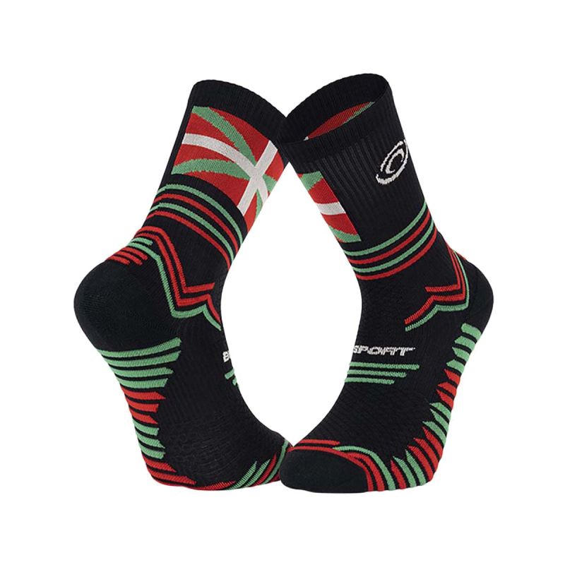 Chaussettes de running Trail Ultra High - Pays Basque / Noir