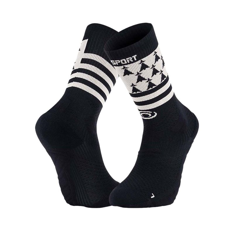 Chaussettes de running Trail Ultra High - Bretagne / Noir Chaussettes de running Trail Ultra High - Bretagne / Noir
