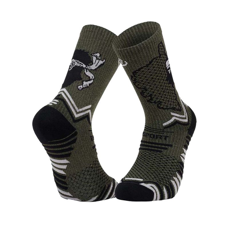 Chaussettes de running Trail Ultra High - Corse / Kaki