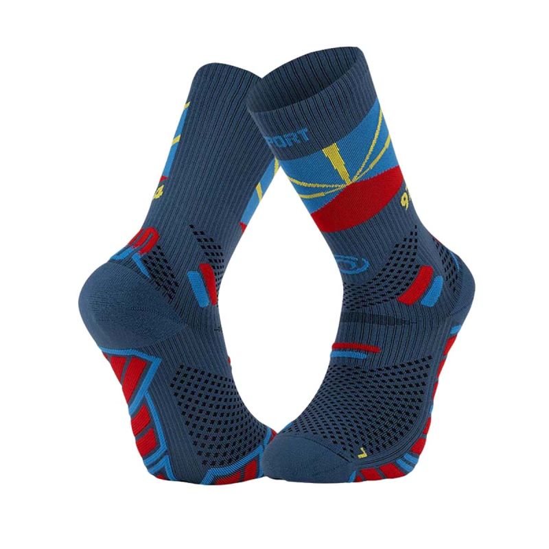 Chaussettes de running Trail Ultra High - Reunion / Bleu Chaussettes de running Trail Ultra High - Reunion / Bleu