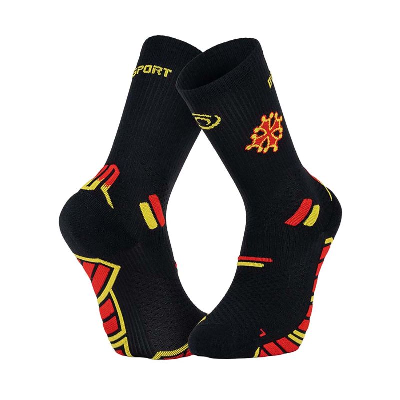 Chaussettes de running Trail Ultra High - Occitanie / Noir Chaussettes de running Trail Ultra High - Occitanie / Noir