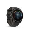 Fēnix 8 Pro Montre connectée GPS Outdoor - 47 mm, AMOLED Sapphire - Titane Carbon Gray DLC avec bracelet en silicone noir/gris g