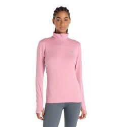 Pull Sport Essentials Space Dye 1/4 zip Femme - Pink Taffy