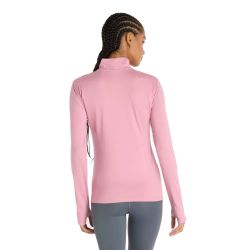Pull Sport Essentials Space Dye 1/4 zip Femme - Pink Taffy