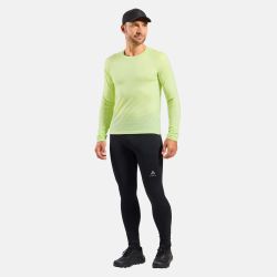 T-shirt à manches longues de trail running X-Alp Performance Wool 115 - Shadow Lime Melange