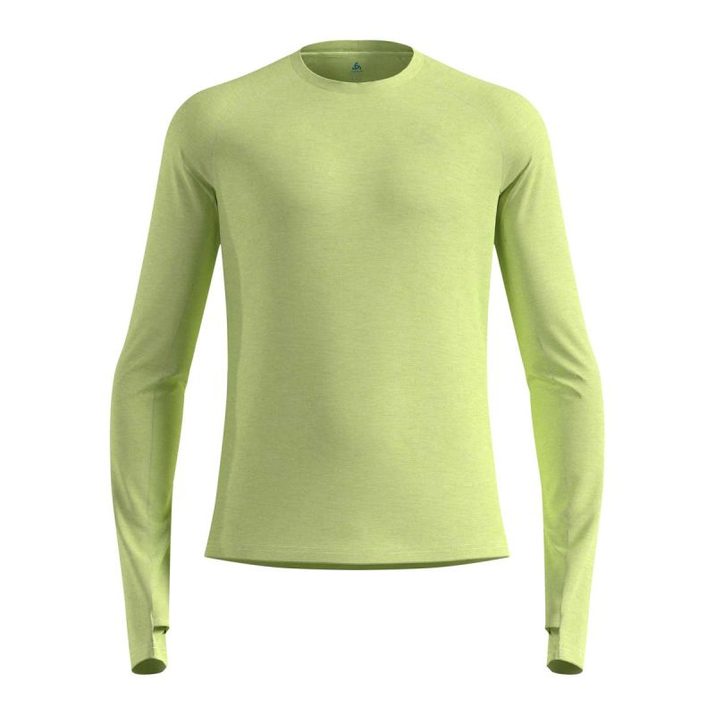 T-shirt à manches longues de trail running X-Alp Performance Wool 115 - Shadow Lime Melange