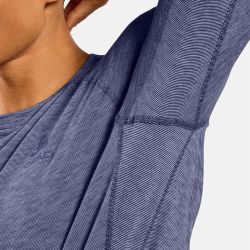 T-shirt à manches longues de trail running X-Alp Performance Wool 115 - Skipper Blue Melange