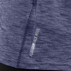 T-shirt à manches longues de trail running X-Alp Performance Wool 115 - Skipper Blue Melange
