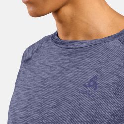 T-shirt à manches longues de trail running X-Alp Performance Wool 115 - Skipper Blue Melange